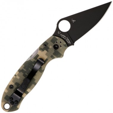 Нож складной SPYDERCO Para 3 G-10 Camo, клинок черный